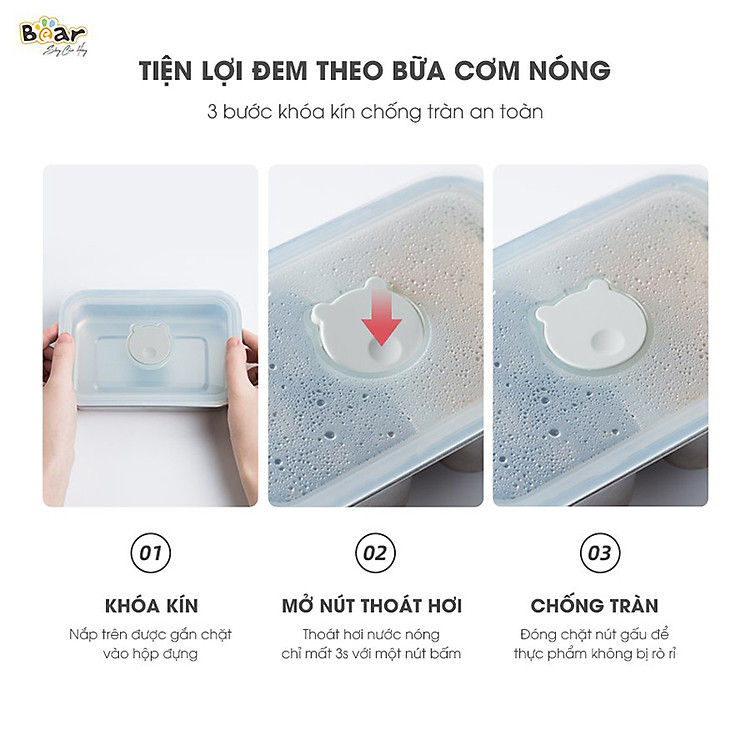 Hộp cơm điện Bear SB-HC12L - Hàng chính hãng