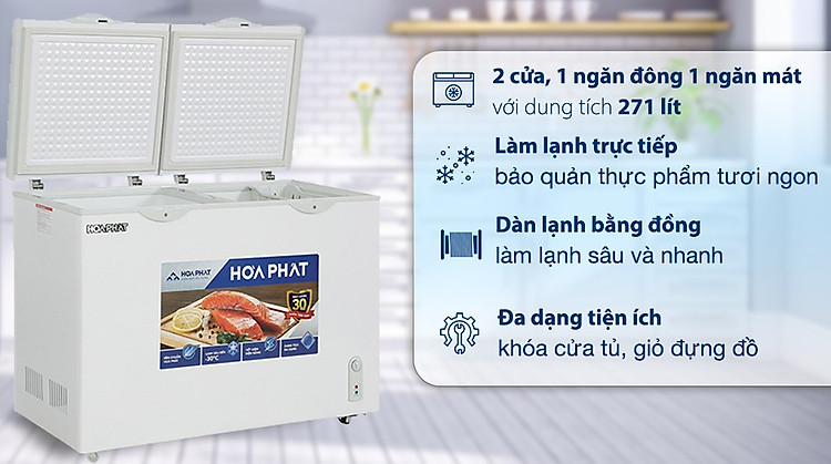 Tủ đông Hòa Phát 271 Lít HPF BD6271