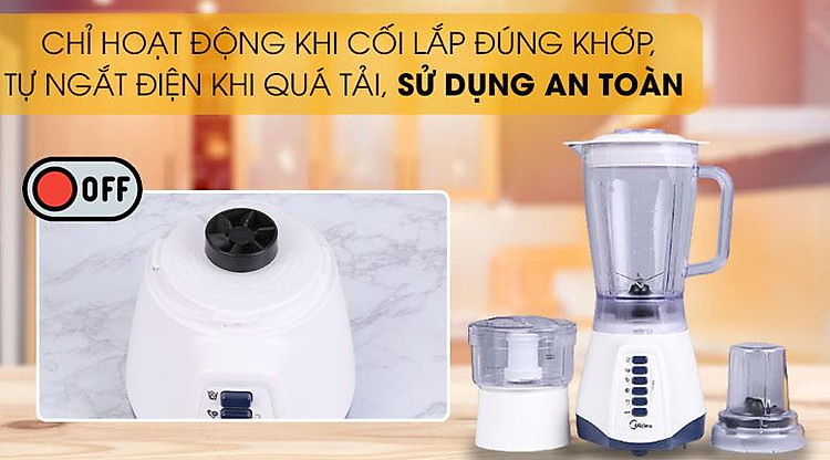 An toàn khi sử dụng - Máy xay sinh tố Midea MJ-BL50P