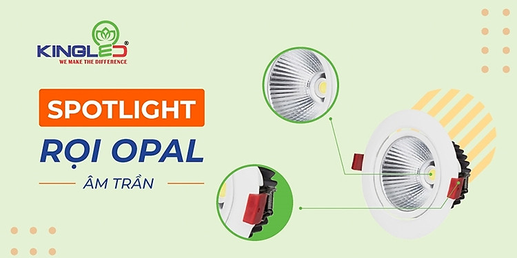 Đèn Led âm trần rọi 7W Kingled giúp căn phòng sáng hơn