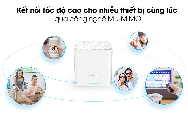 Router Wifi Mesh Chuẩn AC1200 Tenda Nova MW3 - Công nghệ MU-MIMO