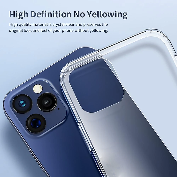 Ốp lưng chống sốc trong suốt cho iPhone 14 / 14 Plus / 14 Pro / 14 Pro Max hiệu Rock Protective Case