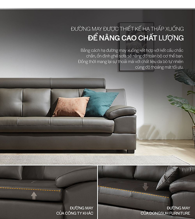 SF300A - GHẾ SOFA DA 3 CHỖ NGỒI