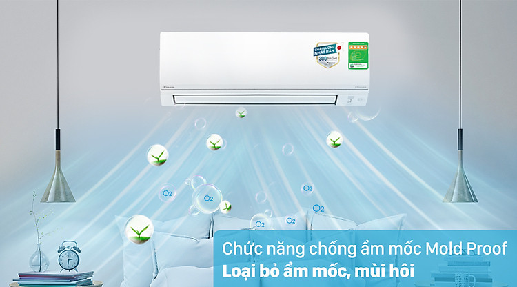 Máy lạnh 2 chiều Daikin Inverter 2 HP FTHF50VVMV - Chống ẩm mốc Mold Proof 