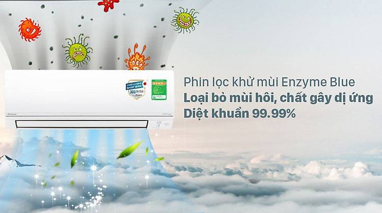 Máy lạnh 2 chiều Daikin Inverter 2 HP FTHF50VVMV - Phin lọc Enzyme Blue