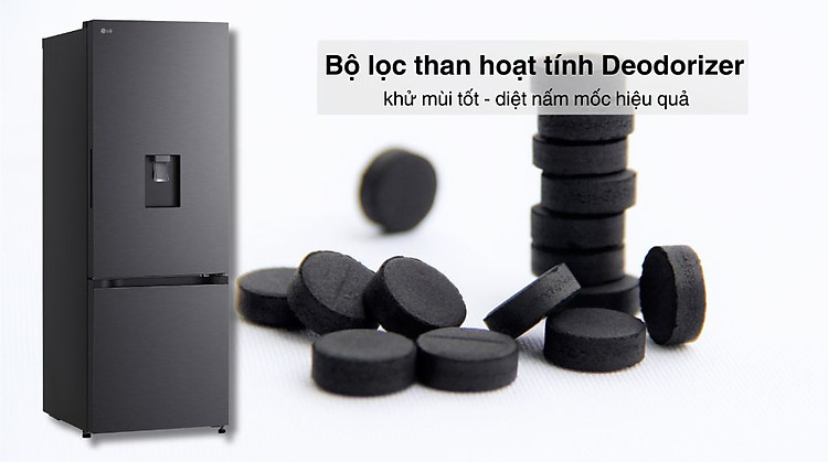 Tủ lạnh LG Inverter 332 lít LBD33BLM - Công nghệ khử mùi Tủ lạnh LG Inverter 332 lít LBD33BLM - Công nghệ khử mùi