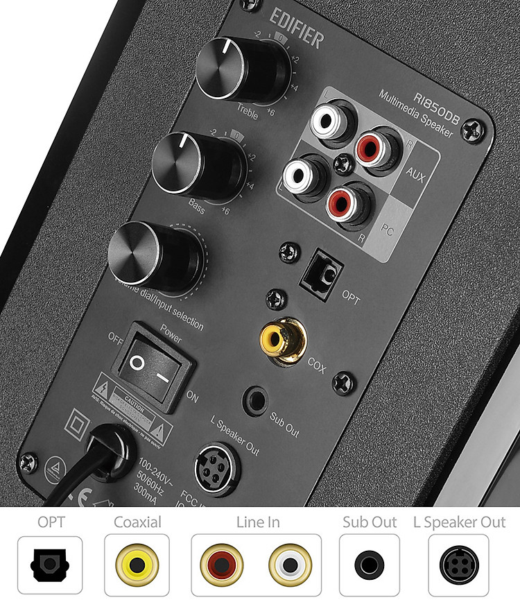 Loa Edifier R1850DB (Optical, Coxial, Subout) 3 Loa Edifier R1850DB khả năng kết nối