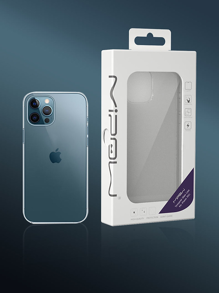 Ốp Lưng Trong Suốt MIPOW TEMPERED GLASS dành cho iPhone 13 / 13 Pro / 13 Pro Max - Hàng Chính Hãng