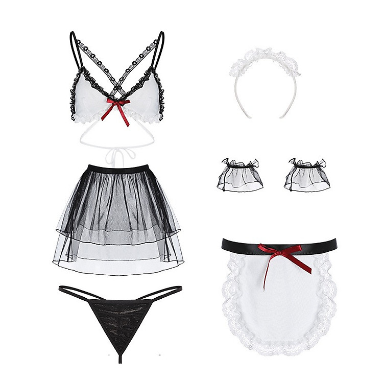 Đồ Ngủ Xuyên Thấu Cosplay Nữ Hầu