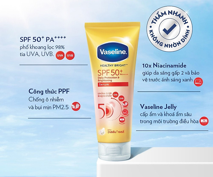 Vaseline Brightening Serum 50x SPF50+ PA 300ml