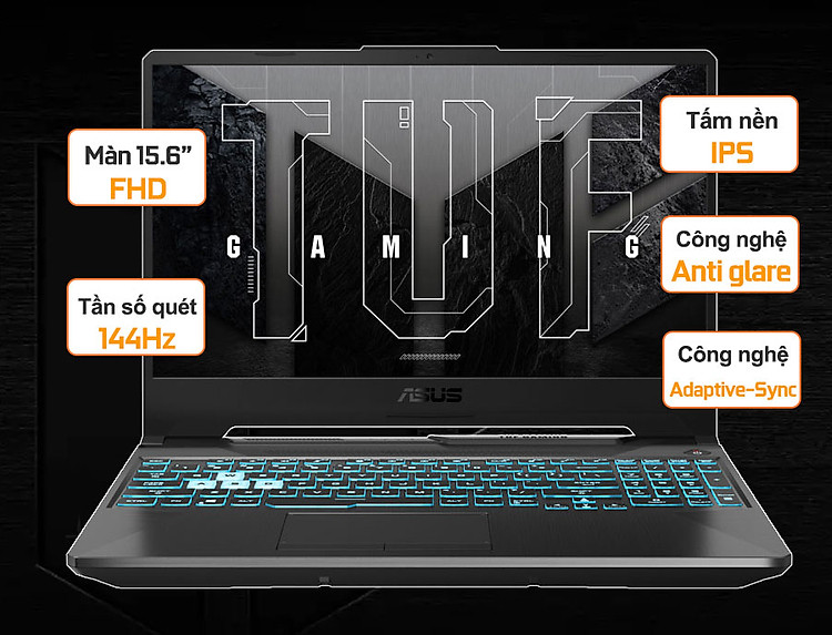 Laptop Asus FA506I_FA506IHR-HN019W R5 4600H/8GB/512GB SSD/GTX1650 4GB/15.6in FHD IPS/Win 11/Đen/2YW - Hàng Chính Hãng
