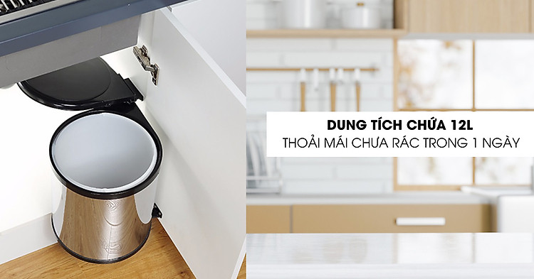 Thùng rác âm tủ Ecalite EL-NG40 dung tích 12l