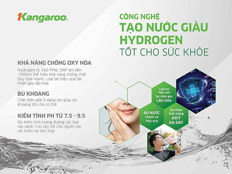 Máy lọc nước Kangaroo Hydrogen Slim Duo 2 KG100HD2