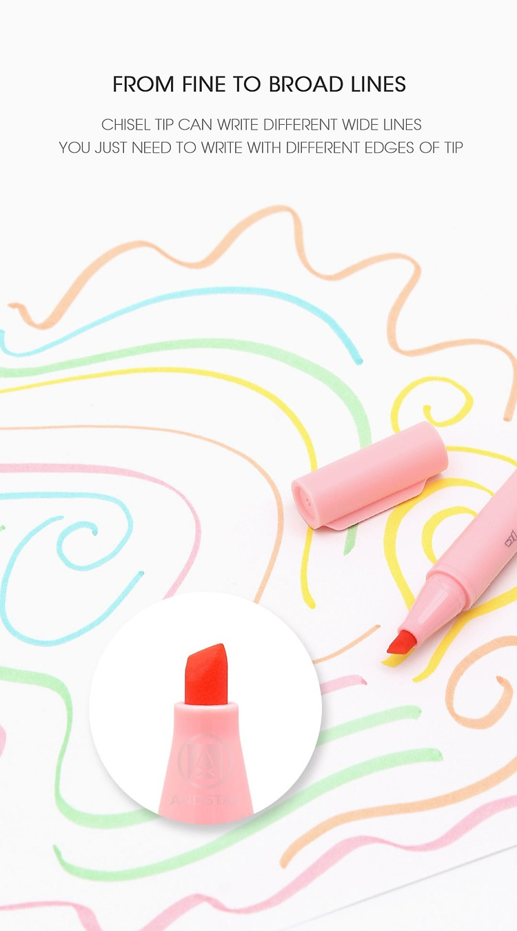 Xiaomi KACO 5 màu Bút dạ quang Bộ bút chì màu nổi bật cho trường học Bút đánh dấu VĂN PHÒNG 5