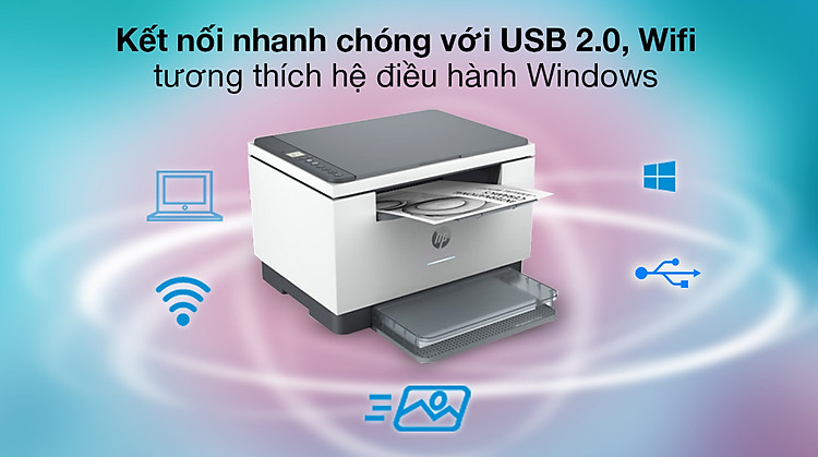 Máy in Laser trắng đen HP LaserJet MFP M236dw//Wifi/đa năng (In/scan/copy) (9YF95A) - Thoải mái in mọi lúc mọi nơi