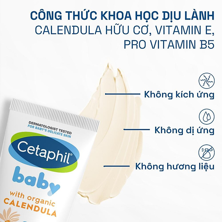 Kem chống hăm tã dịu lành Cetaphil Baby Diaper Cream 70G - 2