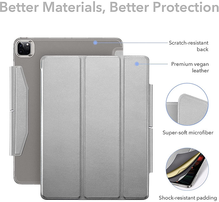 Bao Da Dành Cho iPad Pro 11 inch 2021/2022 và iPad Pro 12.9 inch 2021/2022 ESR Ascend Trifold Hard Case - Hàng Nhập Khẩu