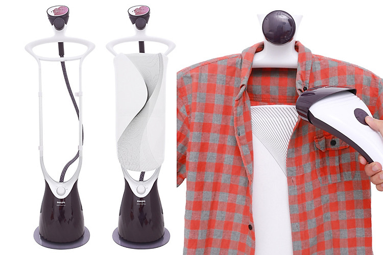 Giá treo thuận tiện - Bàn ủi hơi nước đứng Philips GC558