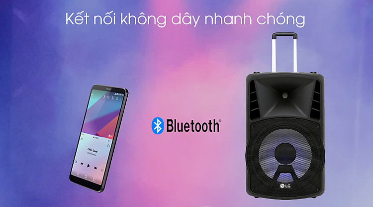 Loa kéo karaoke LG RK4 80W - Kết nối Bluetooth