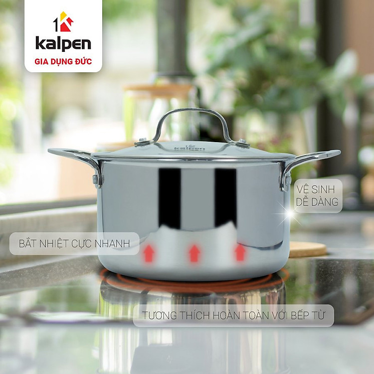 Nồi Inox 3 lớp đúc liền khối Kalpen Kazler