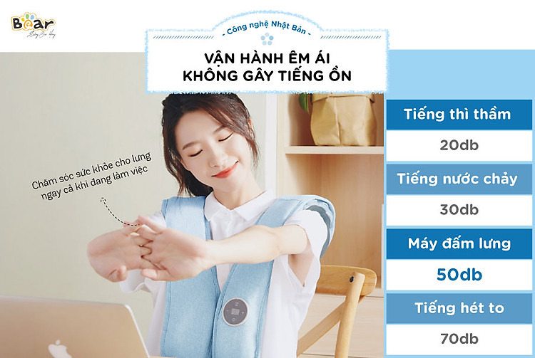 máy massage, máy đấm lưng bear ma-b01v1 gồm 4 kỹ thuật đấm lưng 10