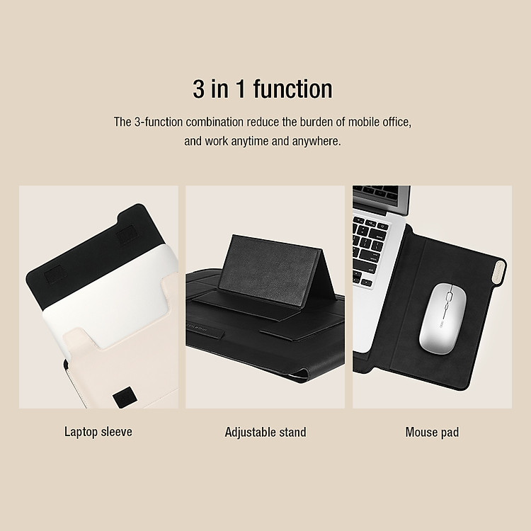 Bao da, Túi đựng Nillkin Versatile Laptop Sleeve Water Ripple 14inch 16inch dành cho Macbook Air / Macbook Pro 13 / Surface Laptop / Laptop 13.3inch / Macbook Pro 16 / Laptop 16inch / Laptop Asus / Dell XPS  - Hàng Nhập Khẩu