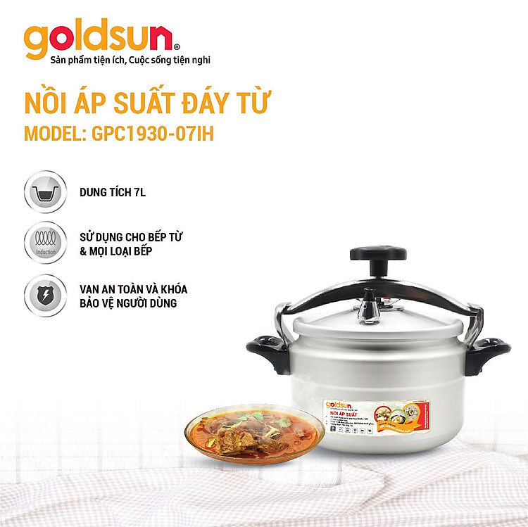 Nồi áp suất nhôm đáy từ Goldsun GPC1930-07IH