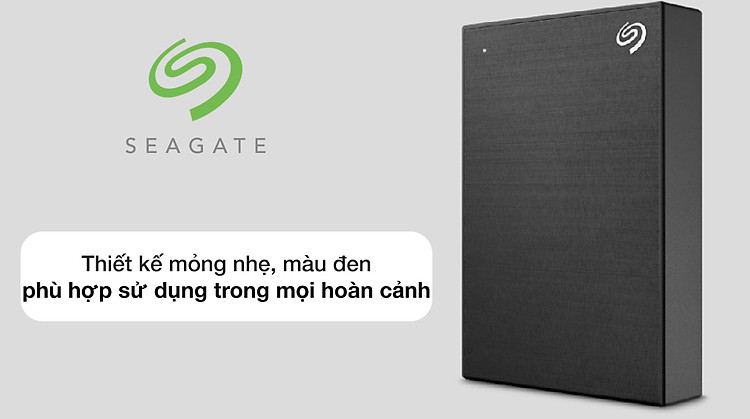 Thiết kế siêu mỏng nhẹ màu đen thân thuộc - Ổ cứng di động HDD 1 TB Seagate One Touch STKY1000400 Đen