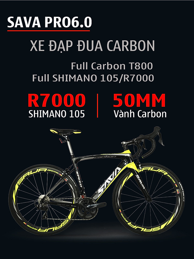 Xe đạp đua Sava Pro 6.0 full carbon
