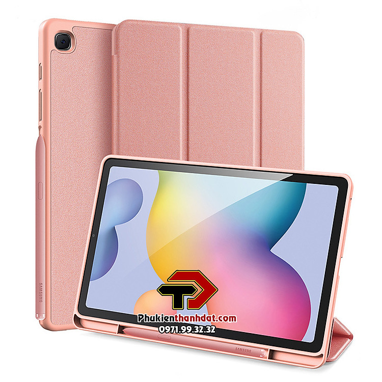 Bao da cho Samsung Galaxy Tab S6 Lite 2022 P613/P619 chính hãng Dux Ducis Domo có ngăn đựng bút - Hàng chính hãng
