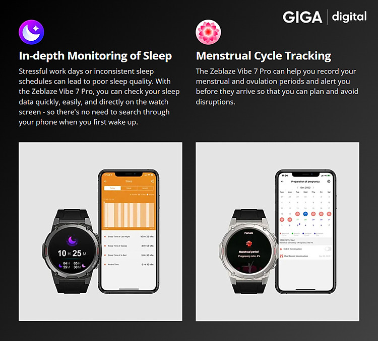 Đồng hồ Zeblaze Vibe 7 Pro được tích hợp cảm biến nhịp tim quang học