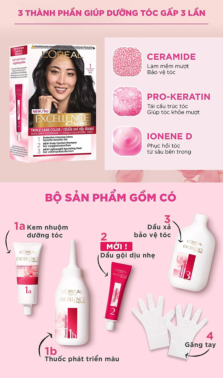 Nhuộm Phủ Bạc L'oréal Paris Excellence Crème