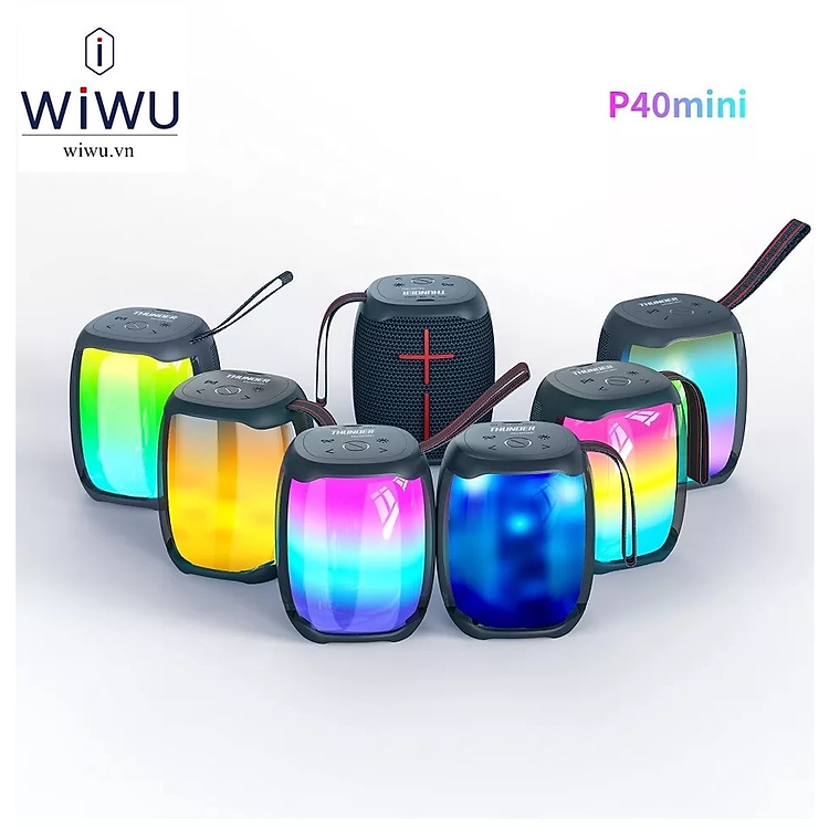 Loa bluetooth chống nước chuẩn IPx6 hiệu WIWU Thunder P40 Mini