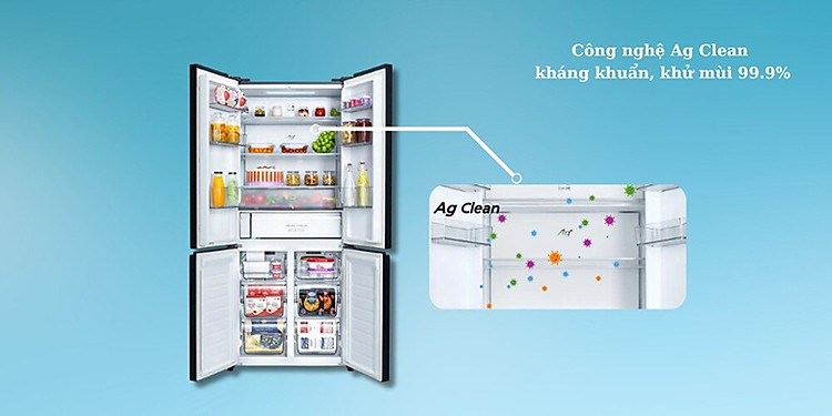 Tủ Lạnh Panasonic NR-X561GB-VN Inverter 510 lít - Công nghệ Ag Clean kháng khuẩn, khử mùi hiệu quả