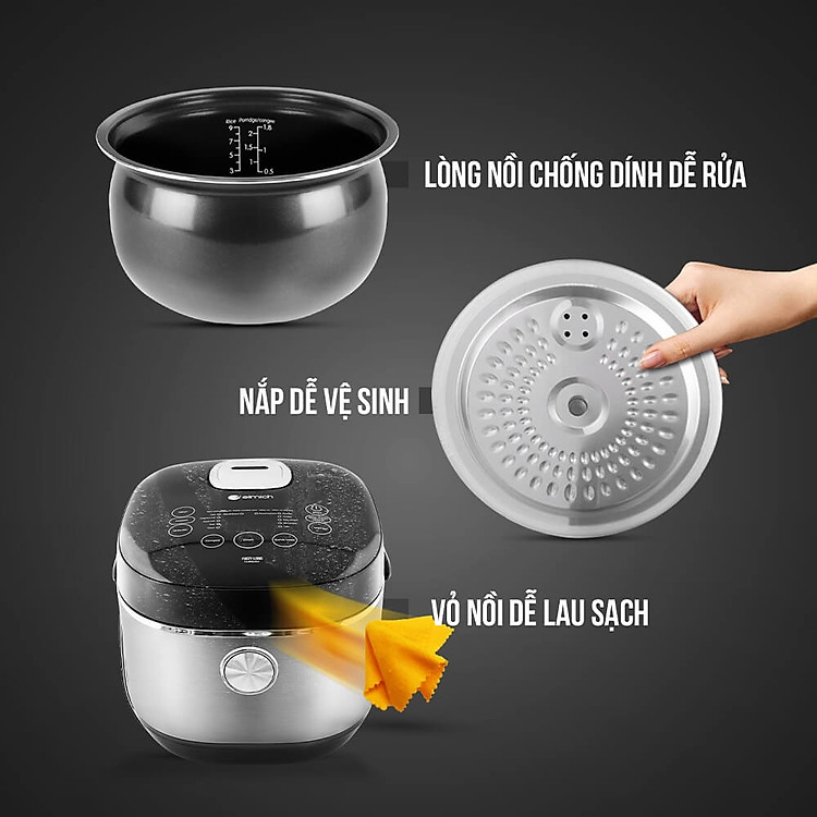 Nồi cơm điện tử Elmich 1,8L RCE-1790 - Hàng chính hãng