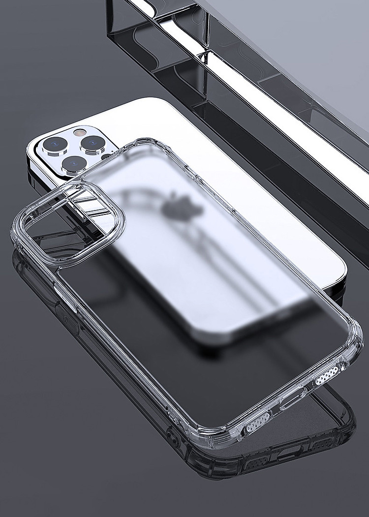 Ốp Lưng dành cho iPhone 12 Mini / 12 & 12 Pro / 12 Pro Max Leeu Design TPU Mặt Kính Cường Lực Nhám - Hàng Nhập Khẩu