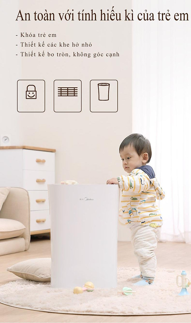 Máy lọc không khí Midea MAP-210GC46 diện tích phòng 16m2 - 26m2