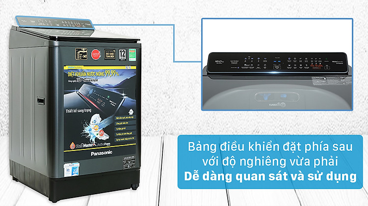 Máy giặt Panasonic NA-FD16V1BRV - Bảng điều khiển