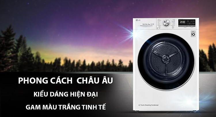 Máy sấy LG 9 Kg DVHP09W-Thiết kế phong cách châu Âu, kiểu dáng hiện đại cùng gam màu trắng tinh tế Máy sấy LG 9 Kg DVHP09W-Thiết kế phong cách châu Âu, kiểu dáng hiện đại cùng gam màu trắng tinh tế