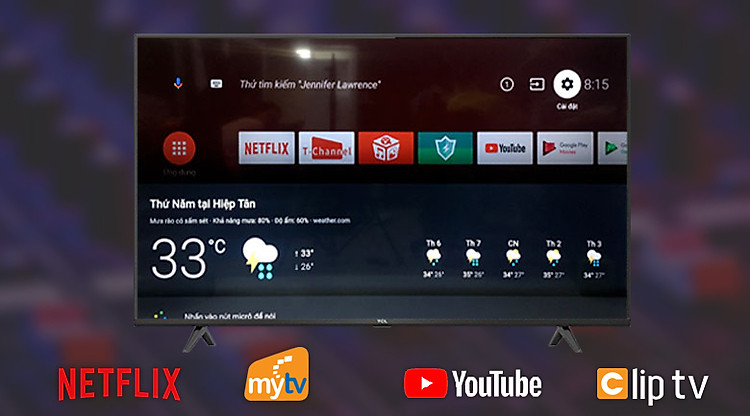 Hệ điều hành Android 9.0 - Android Tivi TCL 4K 50 inch 50P615