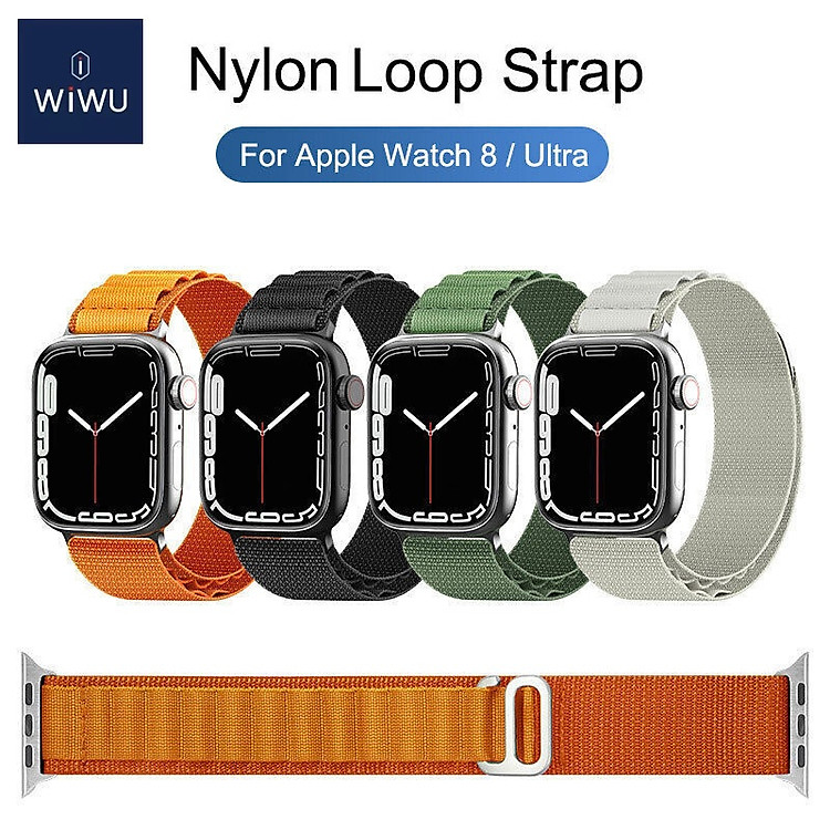 Dây đeo thay thế cho Apple Watch Ultra Series 8 49mm / 45mm / 42mm / 44mm chất liệu vải kết hợp với nylon hiệu WIWU Watchband Pro