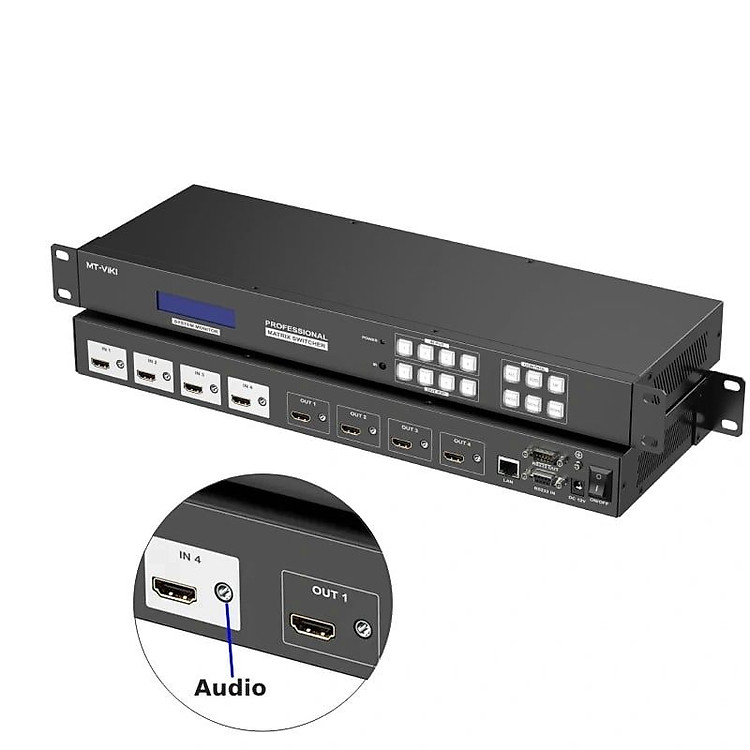 Bộ chuyển mạch HDMI Ma trận 4×4 Multi Viewer MT-ViKi MT-HD44L – Hỗ trợ 4K30Hz