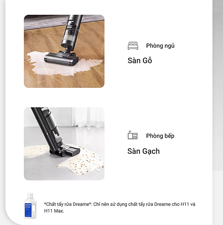 Máy Hút Bụi Lau Nhà Không Dây Dreame H11 Max – Hàng Công ty, Bản Quốc tế 16 Máy hút bụi Dreame H11 Max