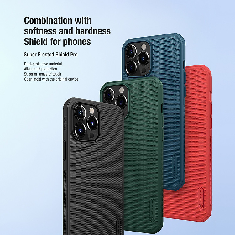 Ốp Lưng Nillkin Super Frosted Shield Pro dành cho iPhone 13 / 13 Pro / 13 Pro Max - Hàng Nhập Khẩu