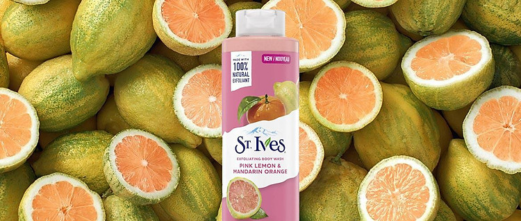 ST. Ives Exfoliating Body Wash Pink Lemon & Madarin Orange