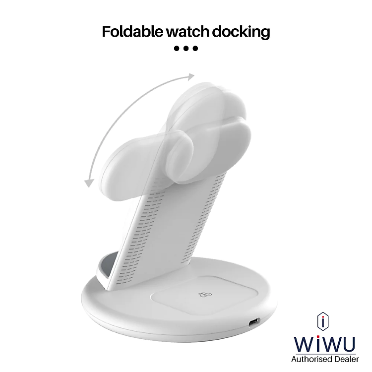 Đế sạc nhanh không dây 15W 3 in 1 hiệu WIWU Power Air Wireless Station