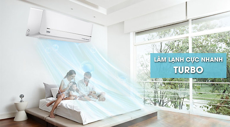 Làm lạnh nhanh - Máy lạnh Beko Inverter 1.5 HP RSVC12VS