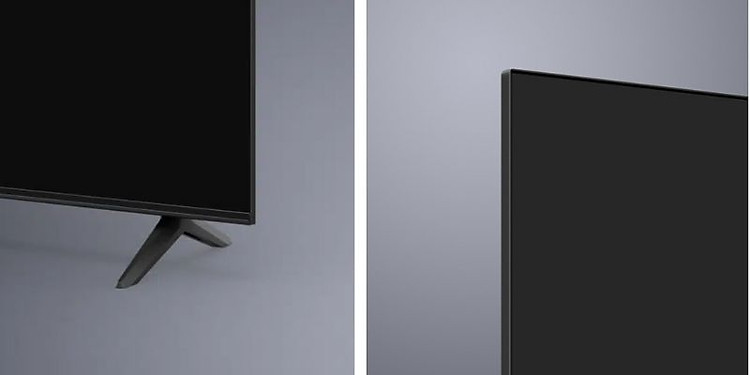 Thiết kế chân đế và khung viền tivi TCL 4K 55 inch 55P638