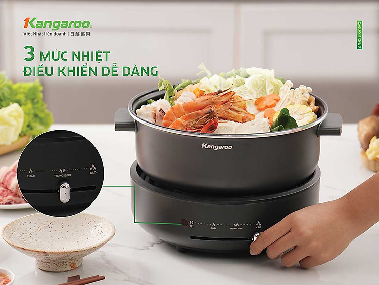 Nồi lẩu điện Kangaroo KG40EH1 Nồi lẩu điện Kangaroo KG40EH1