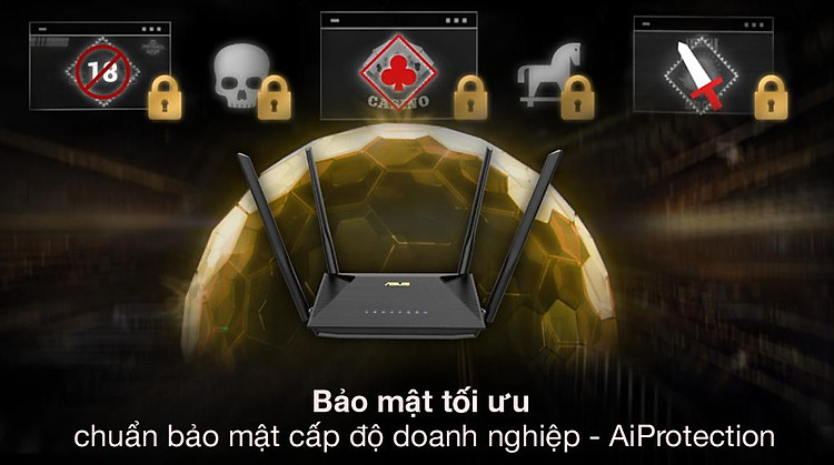 Bảo mật tốt - Asus AX53U Đen Bảo mật tốt - Asus AX53U Đen